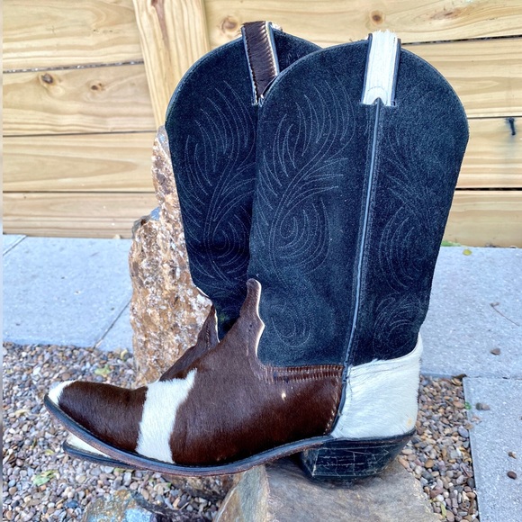 Code West Shoes - Vintage Code West Pony Hair Cowgirl Cowboy Boots